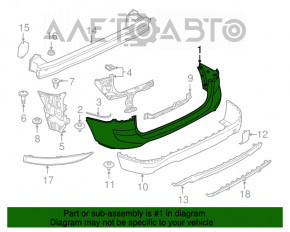 Bara spate partea de sus BMW X1 F48 16-22 negru