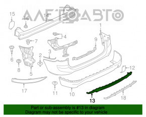 Buza bara spate BMW X1 F48 16-19 X-line, Sport-line structura pentru 2 evacuări, zgârieturi