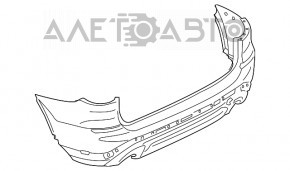 Bara spate goală BMW X3 G01 18-21 X-Line cu senzori de parcare, fără cârlig de remorcare, nouă, neoriginală.