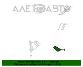 Capacul conductei de aer de pe aripa stângă BMW 5 G30 17-23 crom nou OEM original