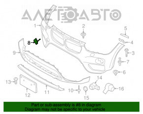 Заглушка буксир крюка переднего бампера BMW X1 F48 16-19 новый OEM оригинал