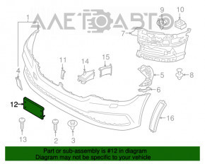 Grila de protecție pentru bara față a BMW 5 G30 17-20