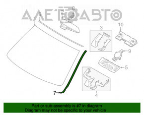 Garnitură geam parbriz stânga BMW X3 G01 18-21