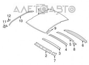 Capota acoperișului stânga BMW 7 G12 16-22