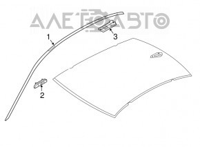 Garnitura plafon dreapta BMW 5 G30 17-23 nou original OEM