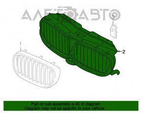 Jaluzele deflectorului radiatorului asamblate sus pentru BMW 7 G11 G12 17-19 B58 pentru vedere pe timp de noapte