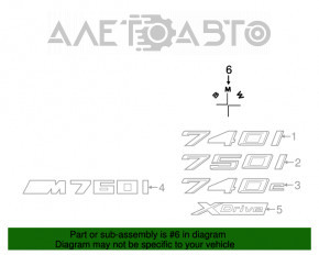 Emblema capacului portbagajului BMW 7 G11 G12 16-22