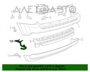 Крюк заднего бампера Jeep Compass 11-16