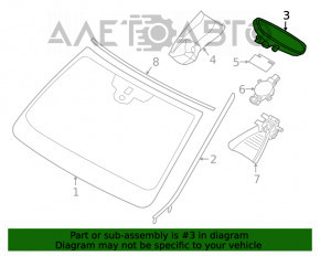 Oglindă interioară BMW X1 F48 16-22 cu senzor de ploaie, auto-întunecare, Home link, busolă