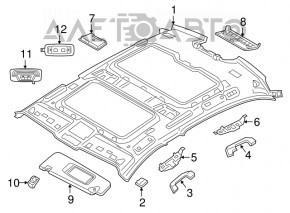 Козырек правый BMW 7 G11 G12 16-22 беж