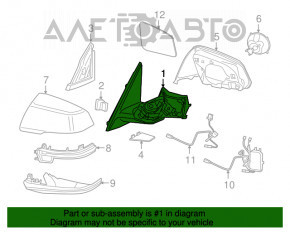 Зеркало боковое правое BMW X1 F48 16-22 поворотник, автозатемнение