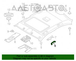 Maner plafon spate stânga BMW X3 G01 18-21 negru.