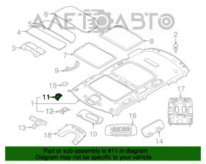 Крючок крепления пассажирского козырька BMW X1 F48 16-22 черный