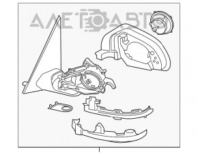 Зеркало боковое левое BMW X3 G01 18- поворотник, BSM