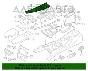 Capacul consolei centrale pentru joystick-ul multimedia BMW 3 F30 12-18, argintiu