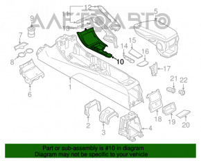 Накладка центральной консоли BMW X1 F48 16-22 черный глянец, царапины