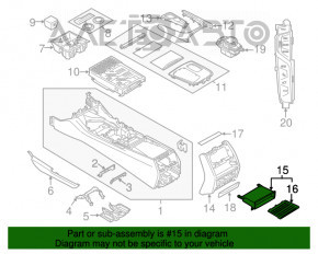 Бокс карман центральной консоли задний BMW 7 G11 G12 16-22