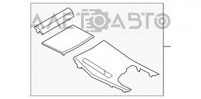 Decorație consola centrală BMW 5 G30 17-23 zgârieturi, poke