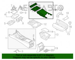 Decorație consola centrală BMW 5 G30 17-23 zgârieturi, poke