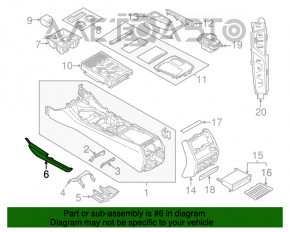 Capacul consolei centrale dreapta BMW 7 G11 G12 16-22 din lemn