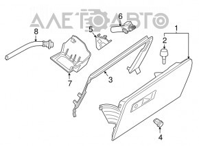 Перчаточный ящик, бардачок BMW 5 G30 17-23 черный