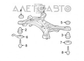 Bara spate pentru Lexus RX350 10-13 FWD ruginită.