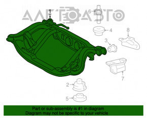 Suport spate pentru Lexus RX300 RX330 RX350 RX400h 04-09 AWD rupt la cutia de transfer.