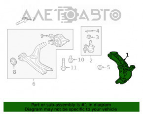 Цапфа передняя правая Honda Civic X FC 16-21 2.0 новый OEM оригинал