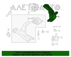 Цапфа передняя правая Honda Accord 18-22 OEM