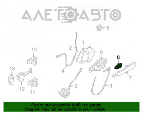 Capacul mânerului ușii spate stânga BMW 7 G11 G12 16-22