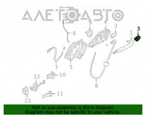 Manerul exterior de protecție din față dreapta pentru BMW X5 F15 14-18