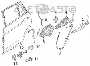 Manerul exterior de protecție din față dreapta pentru BMW X5 F15 14-18