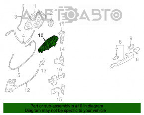 Механизм ручки двери передней правой BMW X5 F15 14-18