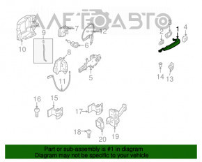 Mânerul ușii exterioare față stânga BMW 3 F30 12-18 keyless