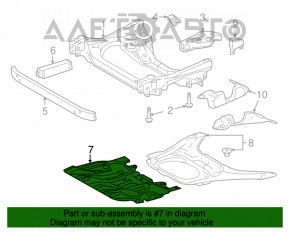 Protecție motor spate pentru Lexus LS460 LS600h 07-12