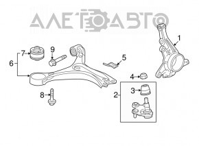 Rotula stanga Acura ILX 13-15 nou original