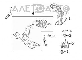 Rulment sferic dreapta Honda Clarity 18-21 SUA