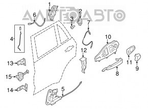 Замок двери задней правой BMW X1 F48 16-22