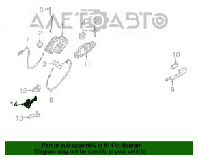 Limitatorul ușii din spate stânga a BMW X3 G01 18-21