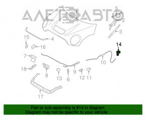 Manerul de deschidere a capotei Mini Cooper Countryman R60 10-16