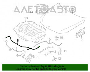 Cablu deschidere capota BMW 5 F10 10-16 inainte de nou original