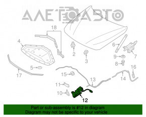 Capota stângă a capotei BMW 3 F30 12-18 nouă OEM originală