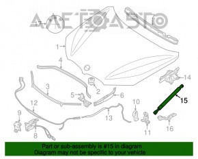 Amortizor capota stânga BMW X1 F48 16-22