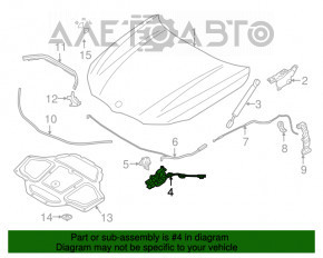 Capota stângă a capotei BMW 5 G30 17-23 cu senzor.