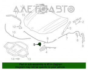 Capota de blocare a capotei stânga BMW 7 G11 G12 16-22 nou OEM original