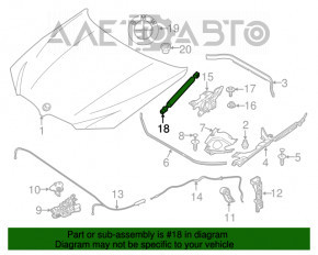 Амортизатор капота правый BMW X3 G01 18-