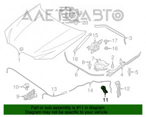 Ручка открытия замка капота салонная BMW X3 G01 18-21 с кронштейном