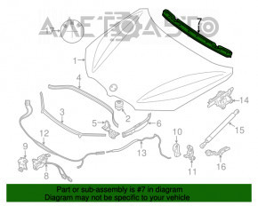 Capota interioară a capotei BMW X1 F48 16-22