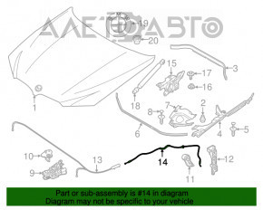 Cablu deschidere capotă spate BMW X3 G01 18-21