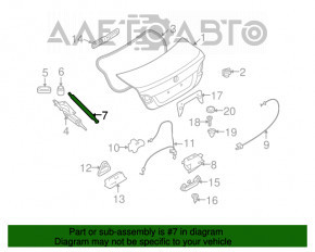 Амортизатор крышки багажника левый BMW 335i e92 07-13